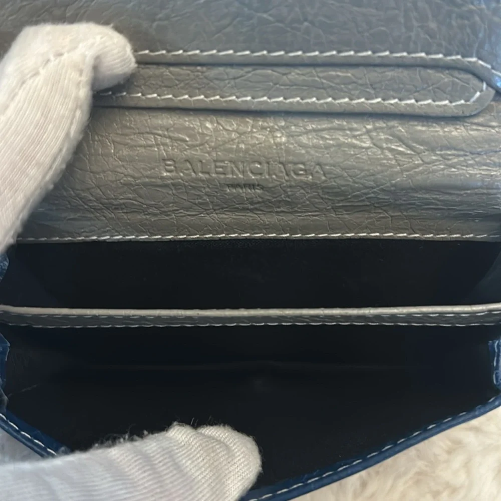 Balenciaga Bazaar small multi colored leather  bifold card holder wallet - Picture 11 of 17